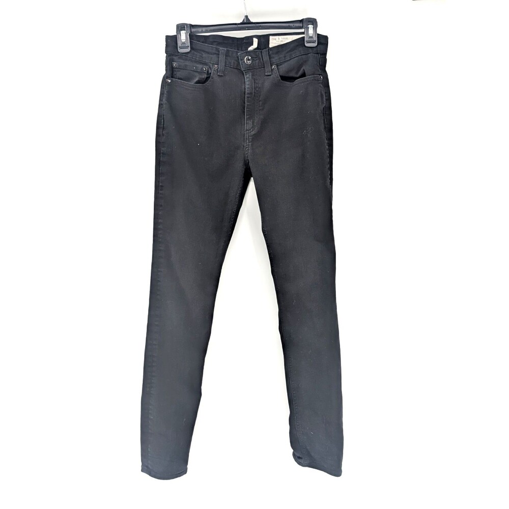 Rag & Bone New York Black No Fade Nina High Rise Skinny Jeans Size 27x28